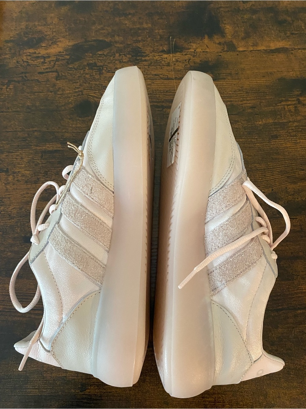 adidas Women’s Pale Pink Shiny Low-Top Platform Sneakers - Flaws - Picture 6 of 11